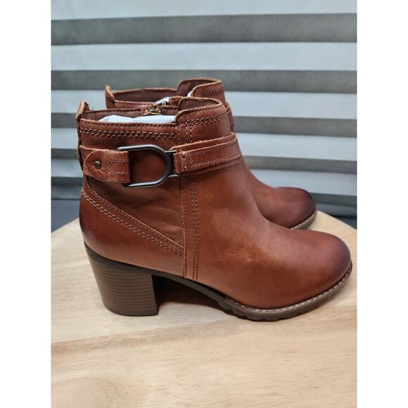 Clarks Leda Strap Side-Zip Boots – Women’s Size 9.5 Mahogany Side-Zip Boot - Picture 3 of 12